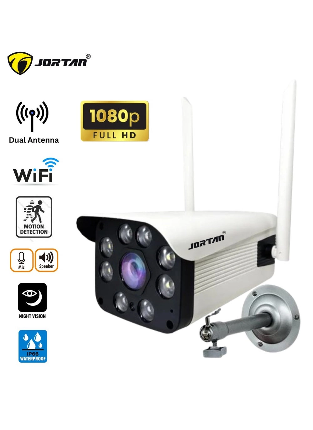 Jortan JT-82209 1080P Dual Antenna Bullet WiFi IP Smart Camera Review