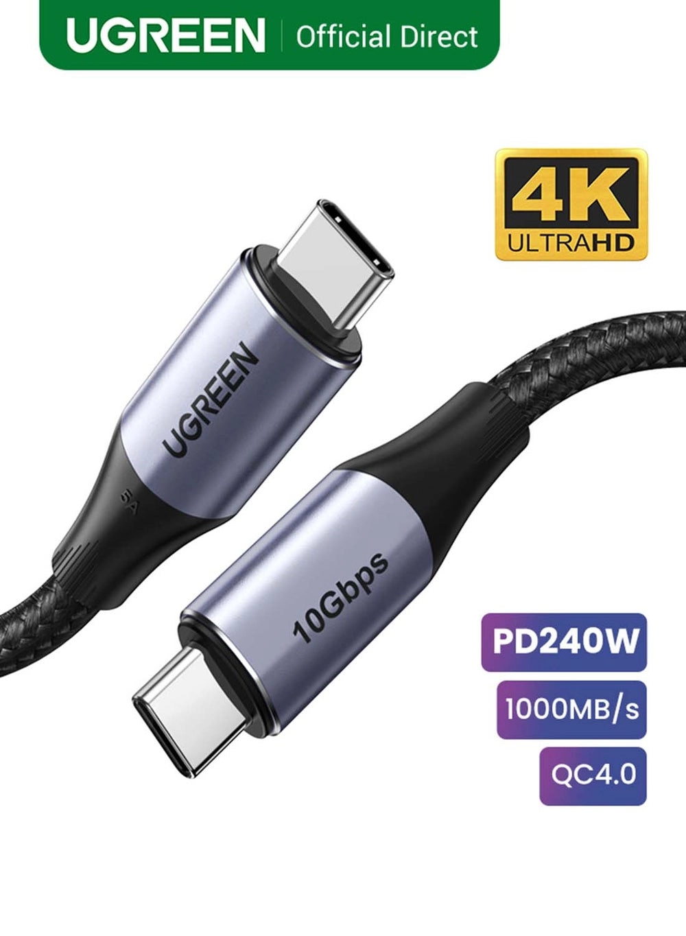 UGREEN 80150 USB-C Cable Review: 240W Power Delivery &#038; 4K Video Output &#8211; Is it Worth It?