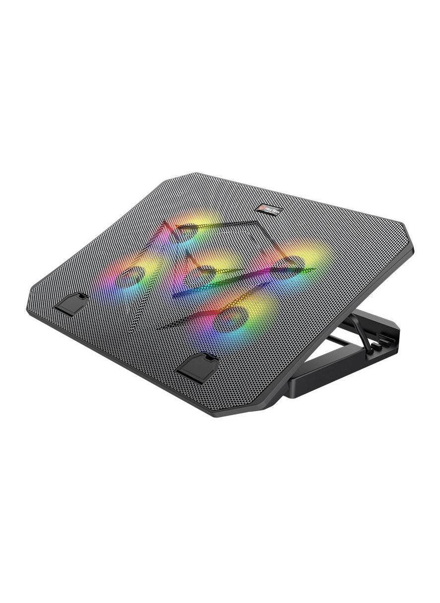 MT-CP3030 Laptop Gaming Cooling Pad Review: 5 Fans, RGB, and Adjustable Stand