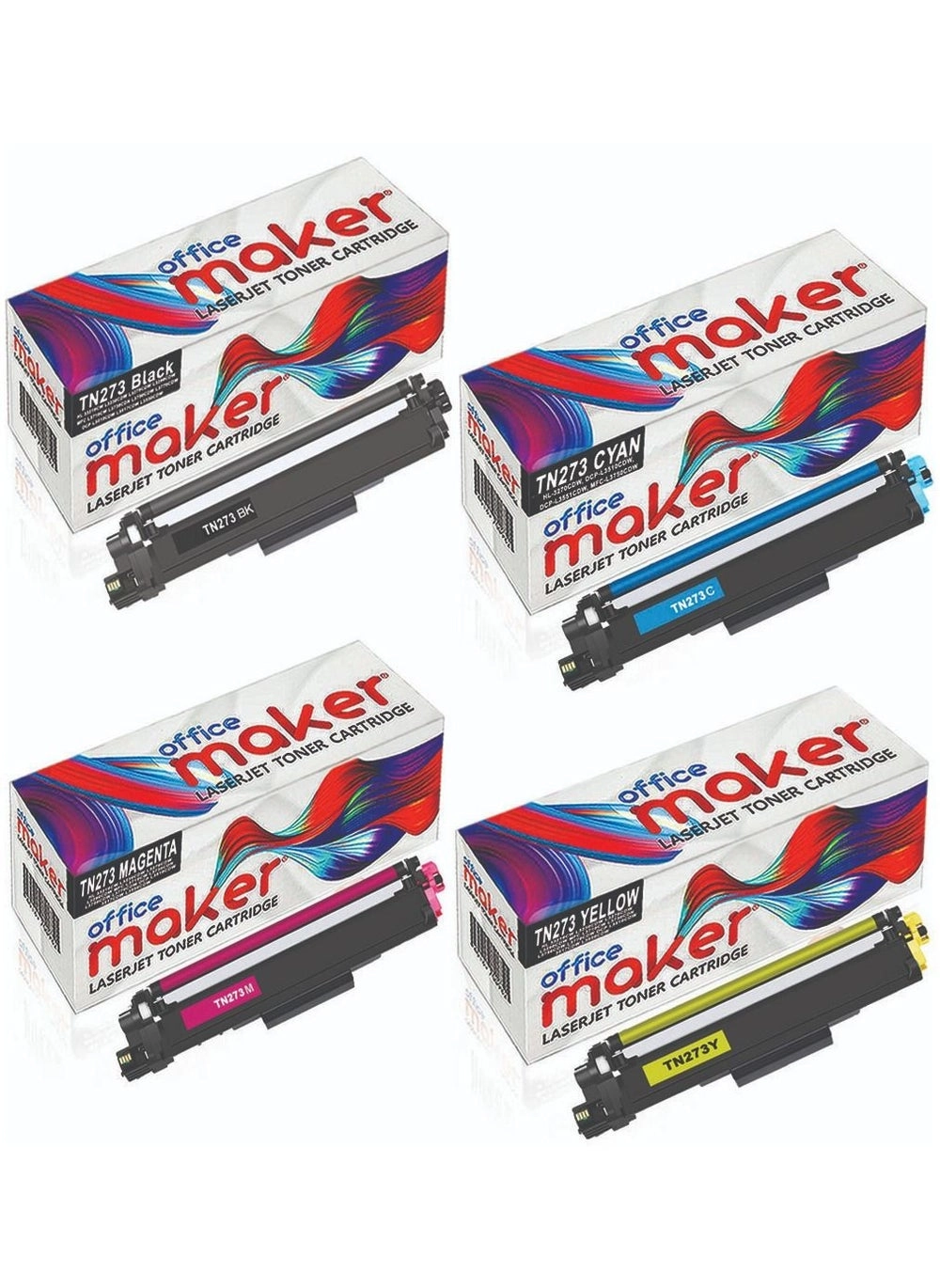 Office Maker OMTN273 FULL SET Compatible Toner Cartridge Review for Brother Printers