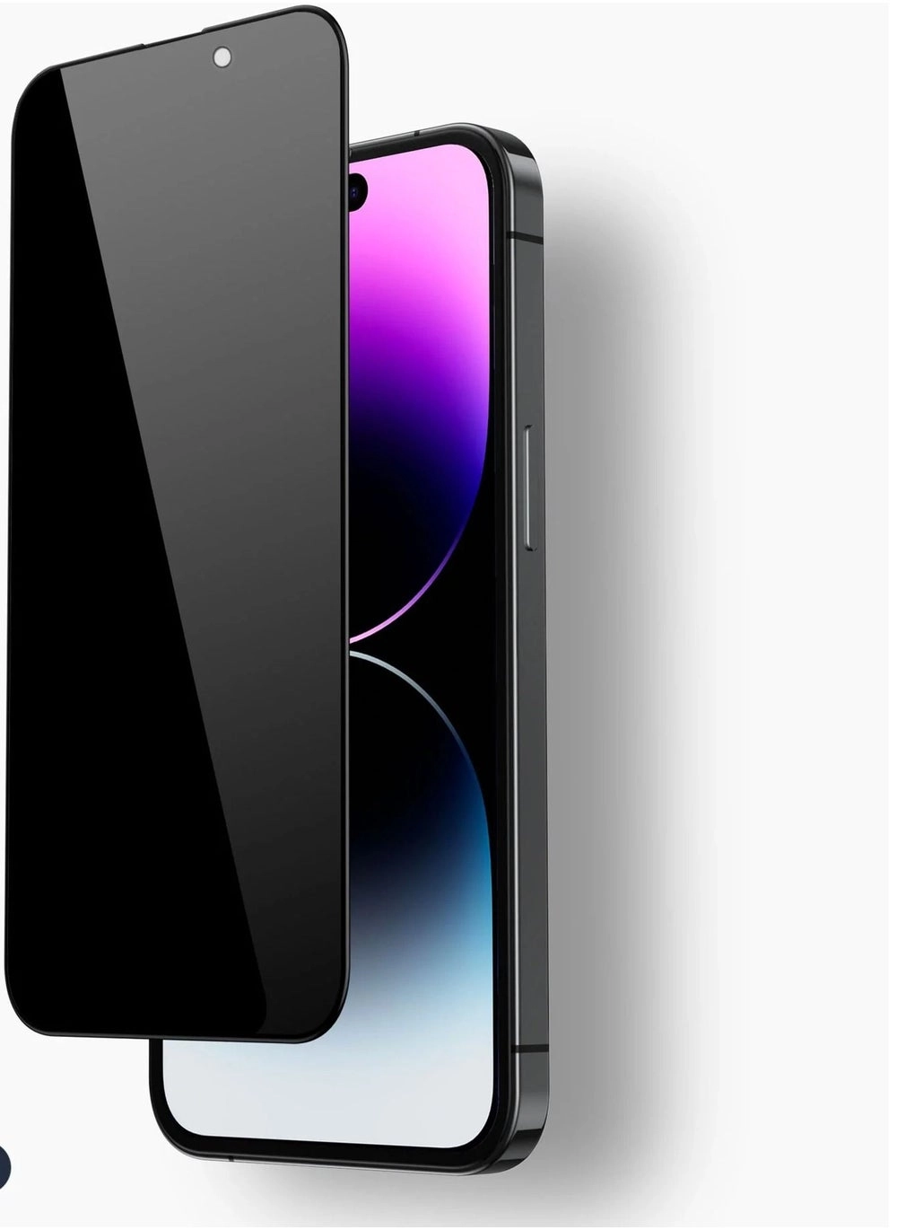 5D Anti-Spy Privacy Tempered Glass Screen Protector For iPhone 14 Pro Max Black (IP 14 Pro Max Privacy Black)
