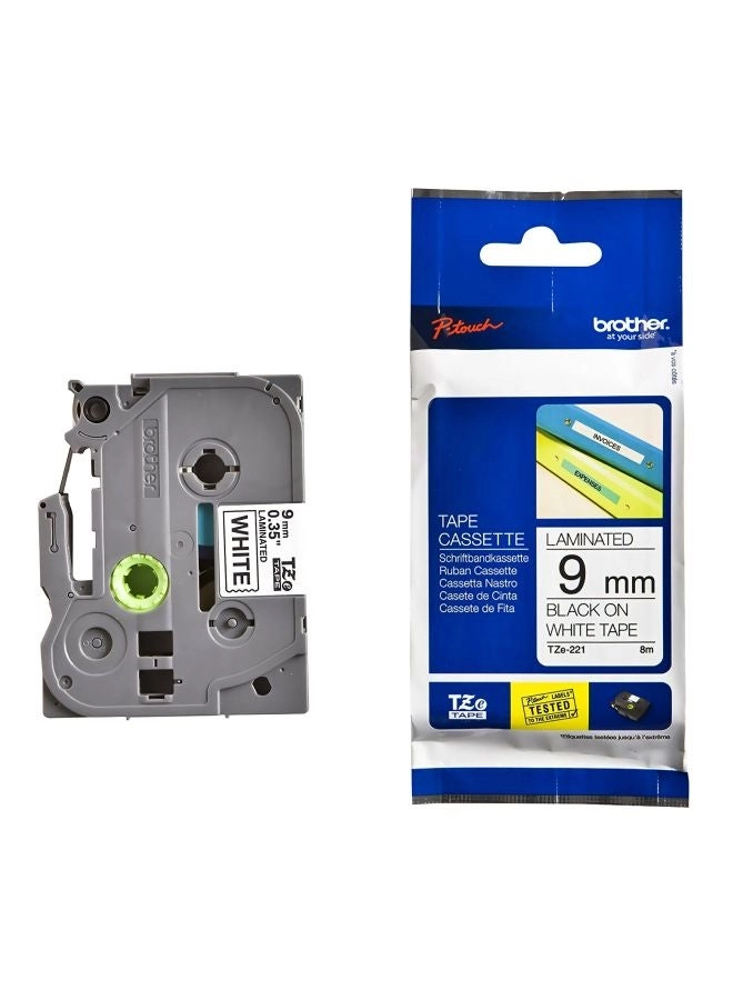Tz-E221 P-Touch 9Mm Laminated Tape &#8211; Black On White (2724300087926) Review