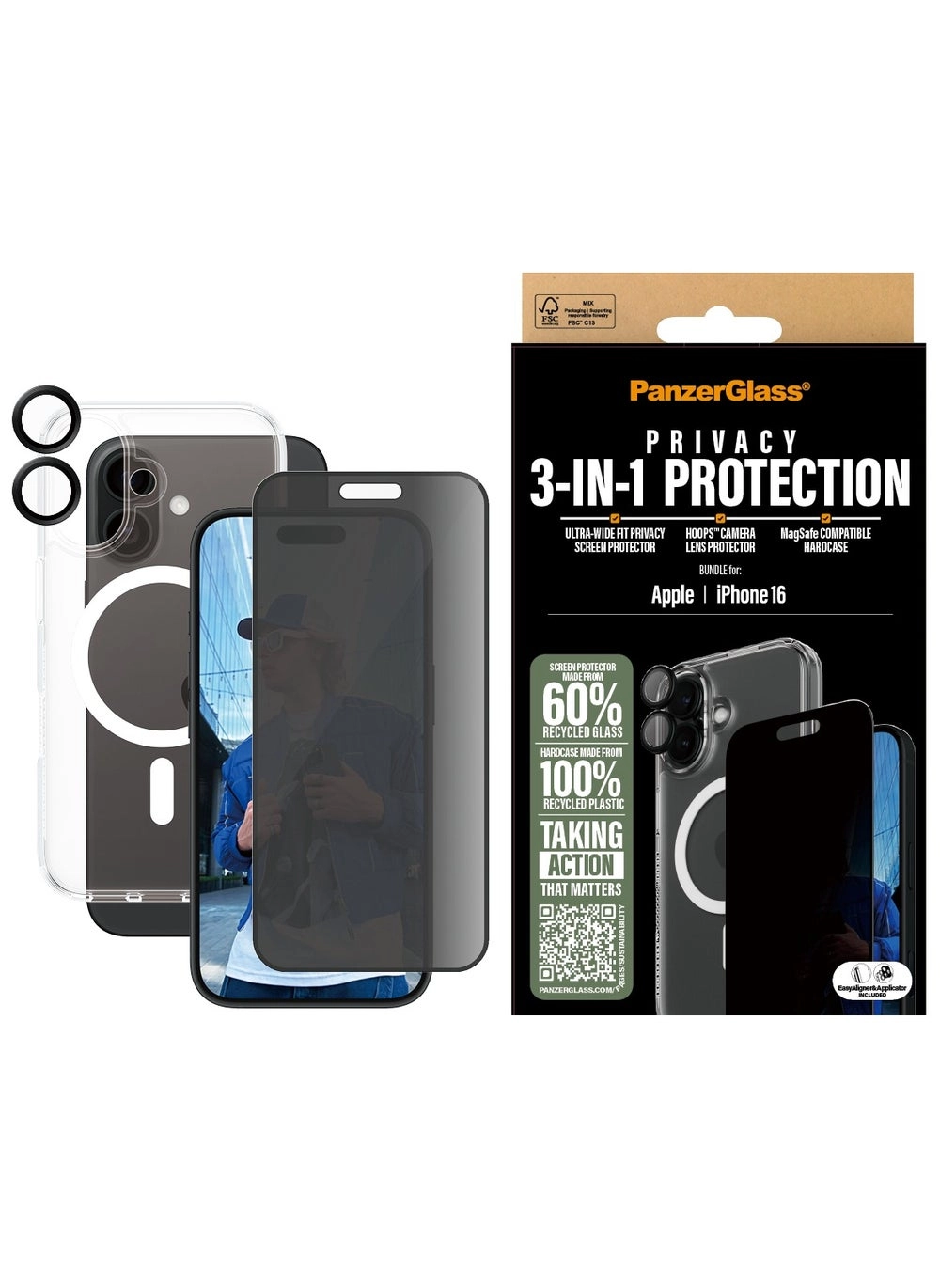 PanzerGlass® 3-in-1 Protection Pack (B1291+P2861+1283) for iPhone 16 Review