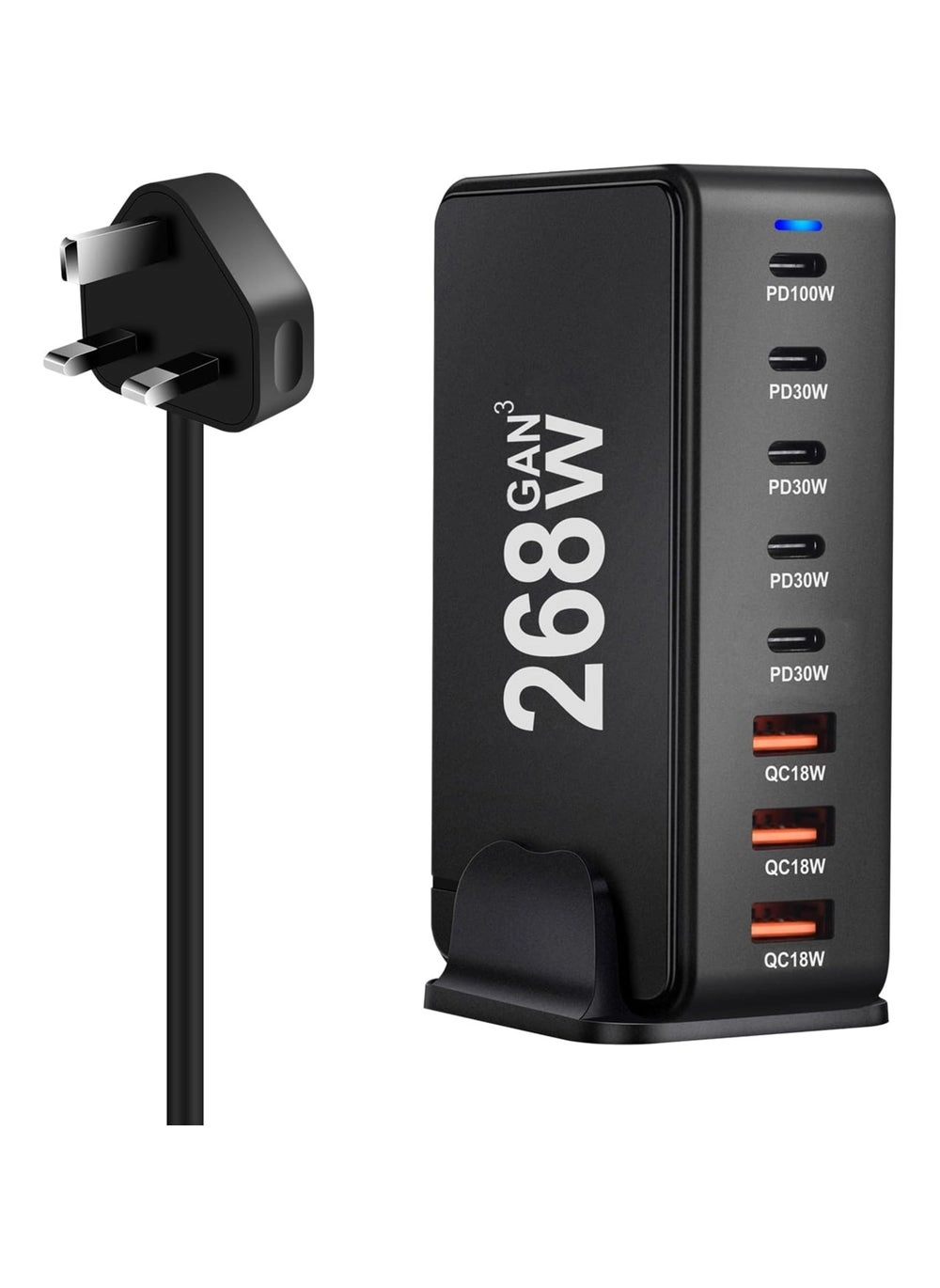 PINREK 268w USB C Charger Review: 8-Port GaN III Fast Charging Station