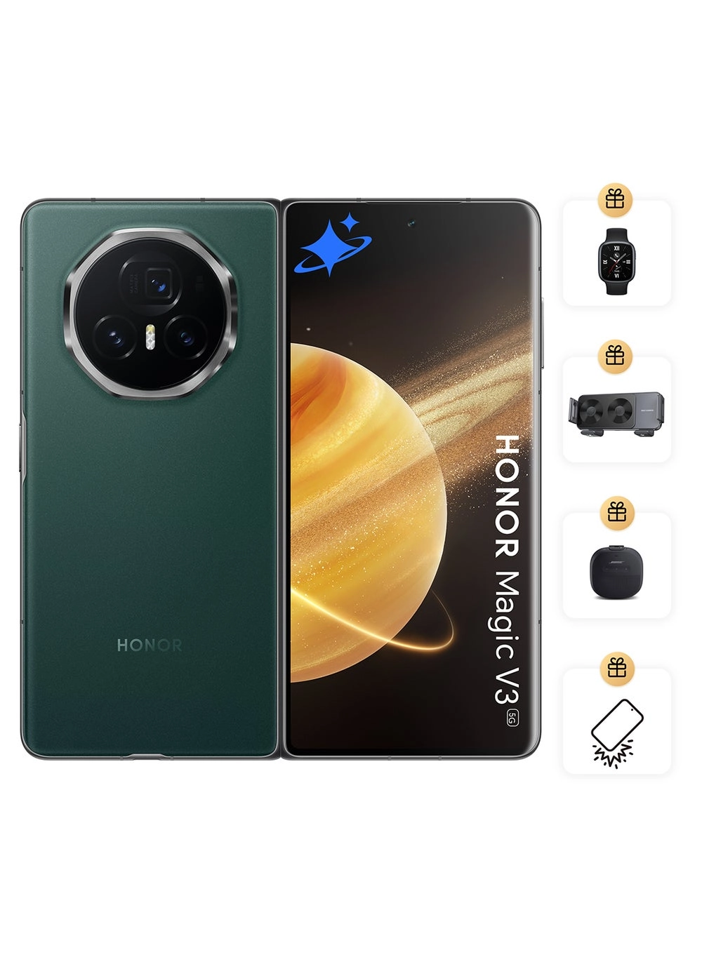 Honor magic V3 (FCP-N49) Review: World&#8217;s Thinnest Foldable? &#8211; Dual SIM Green 12GB RAM 512GB 5G