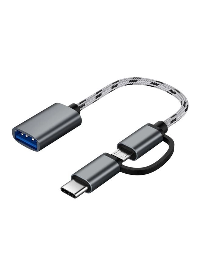 2-In-1 OTG Type-C Micro USB Cable Grey (PAA2507GY_P) Review
