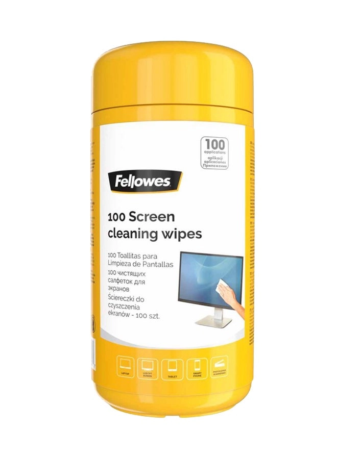 Pack Of 100 Screen Cleaning Wipes Multicolour FEL 99703 Review