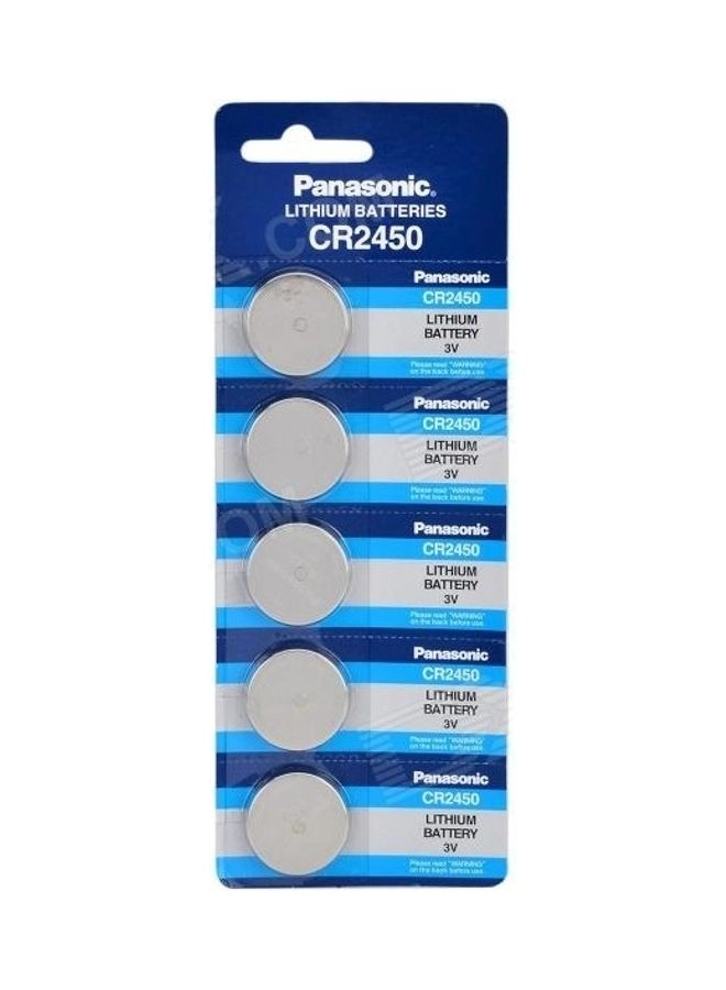 5-Piece CR2450 Lithium 3V Indonesia Batteries Grey/Blue (Model Number: CR2450) Review