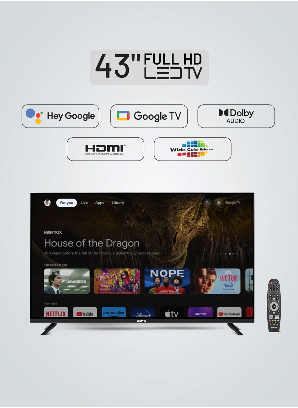 43&#8243; Frameless Full HD Google LED TV GLED4314SGXHD Review