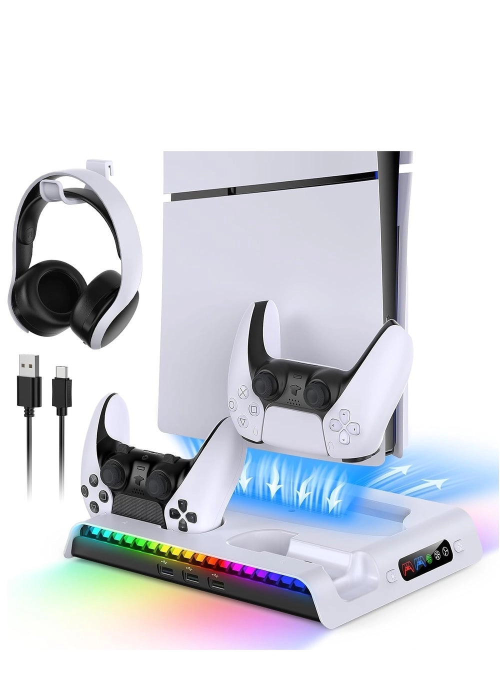 PS5 Slim Cooling Stand with Controller Charging Station Review (Model Number: Not Provided)