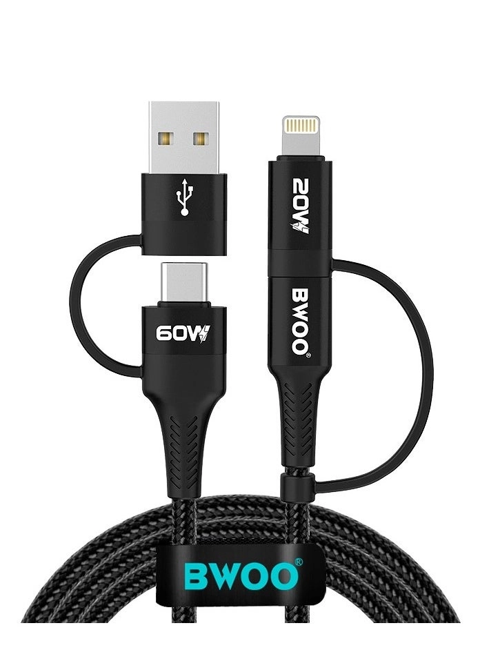 Bwoo X212 60W Fast Charging Cable Review: 4-in-1 Multi-Device Charging Solution