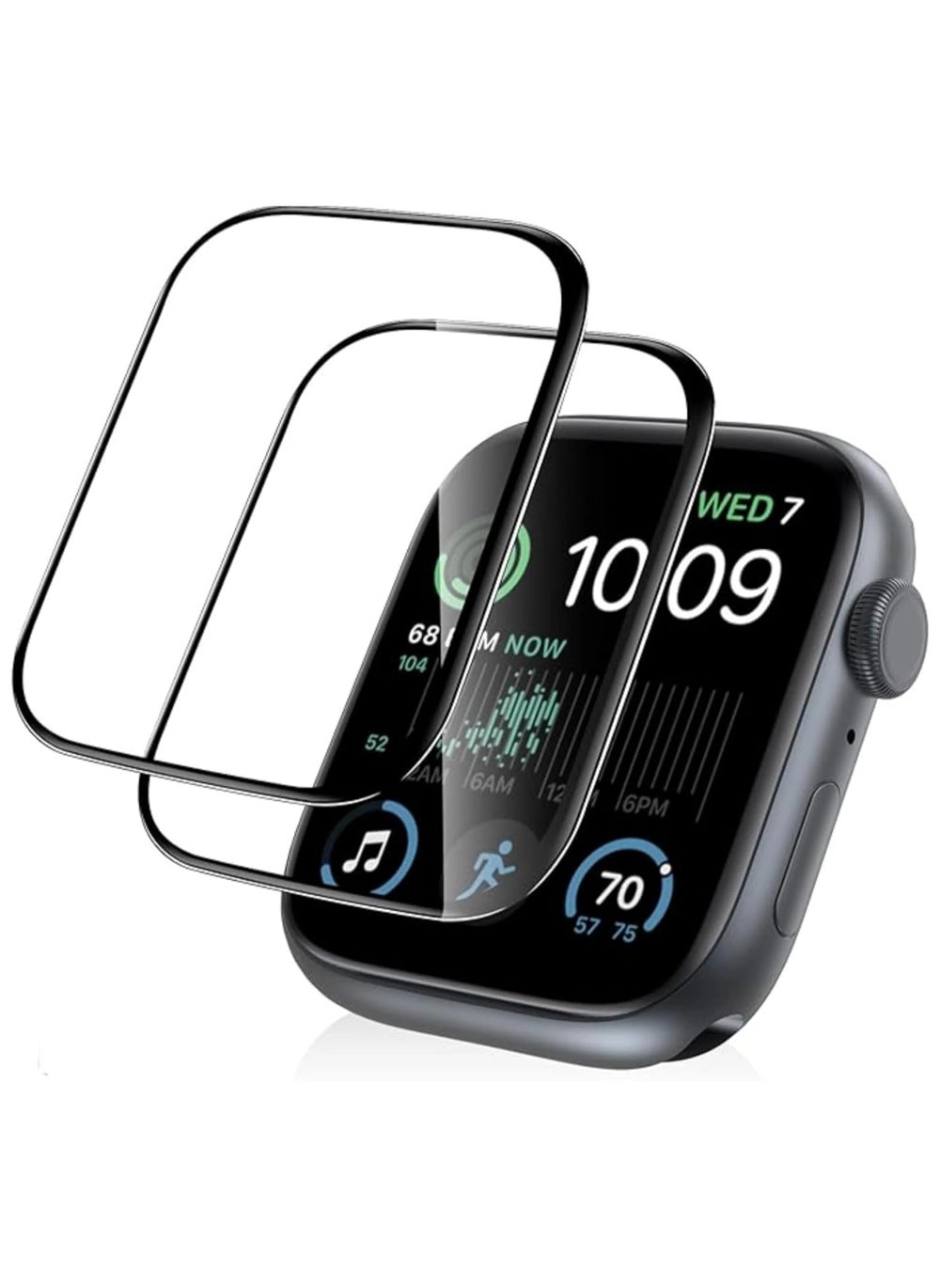 2Pc Pack Apple Watch Series 10 46mm Screen Protector Review (Black/Clear)